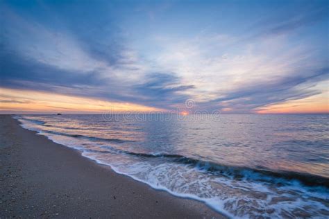 Sunset Over The Delaware Bay At Sunset Beach In Cape May New Jersey