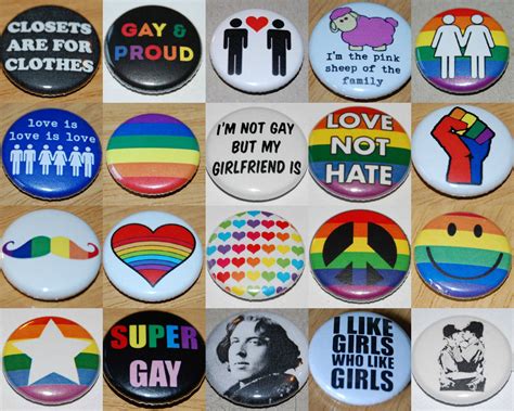 Rainbow Flag 1 Inch 25mm Pin Button Badge Gay Pride Lgbt Lesbian