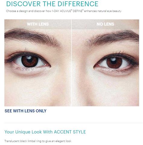 1 Day Acuvue Define Accent Style 30 Pack Buy Your Contacts
