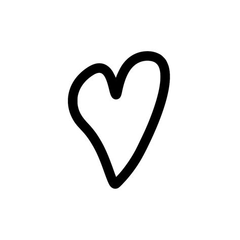 Free Outline Hand Drawn Heart Svg