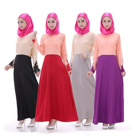 Lace Islamic Muslim Abaya Dresses Women Arab Ladies Caftan Kaftan Malaysia Abayas Dubai Dress