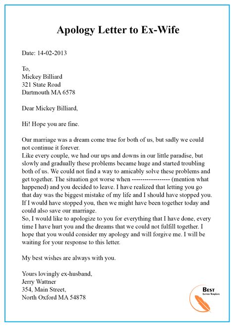 Apology Letter Sample