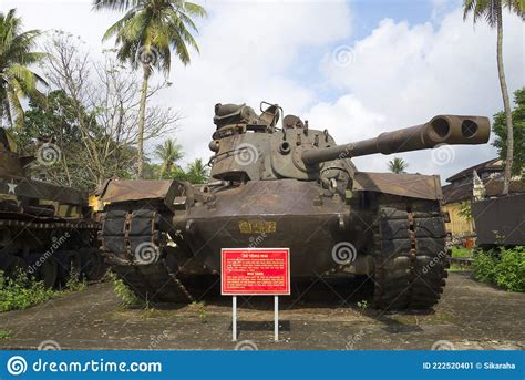 American Medium Tank M48 Patton Iii Full Face Hue Vietnam Editorial