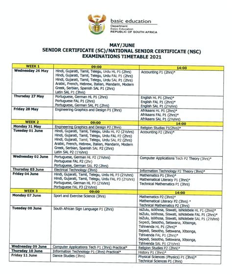 Matric Exams Timetable Mayjune 2022 2023 South Africa Information📢