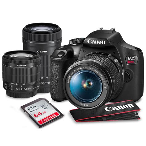 Canon T7 Eos Rebel Dslr Camera With Ef S 18 55mm F35 56 Is Ii And 55
