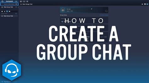 How To Create A Group Chat On Teamspeak Youtube