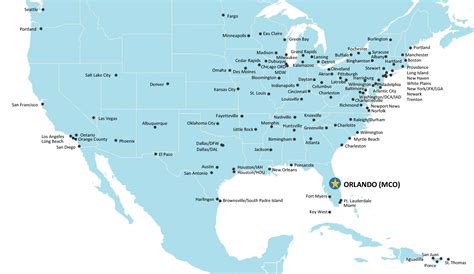 Frontier Airlines Flight Route Map