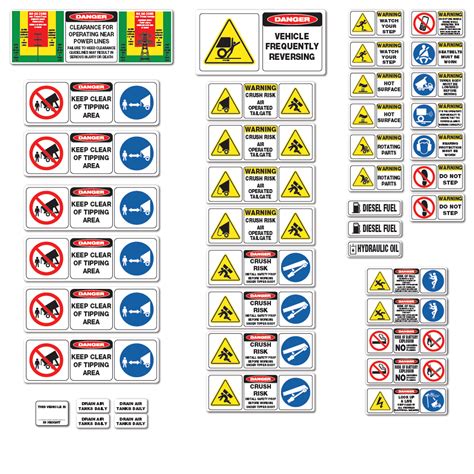 Machinery Safety Stickers Safety Signs And Stickers Tipper Truck