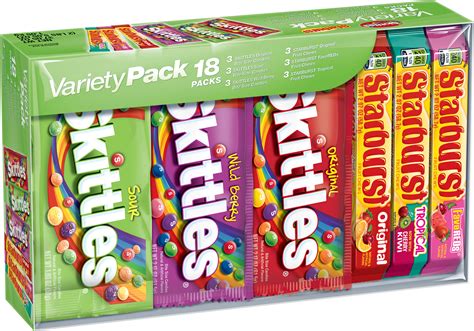 Skittles & Starburst Fruity Candy, Full Size Variety Mix ...