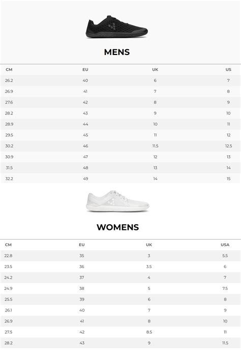 Vivobarefoot Size Guide