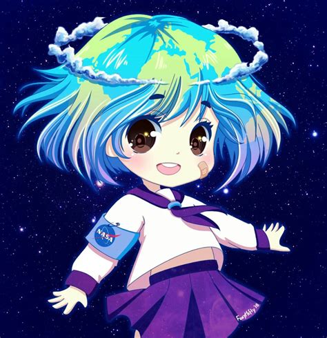 Earth Chan Earth Chan Anime Chibi
