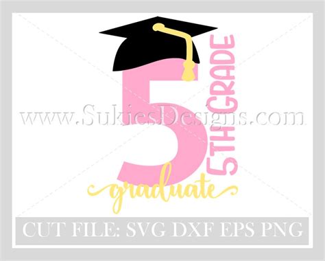 5th Grade Graduate Svg Dxf Png Files For Cricut And Etsy