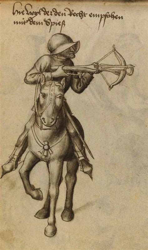 Mounted Crossbowman Medieval Artwork Medieval Horse Historical Artwork