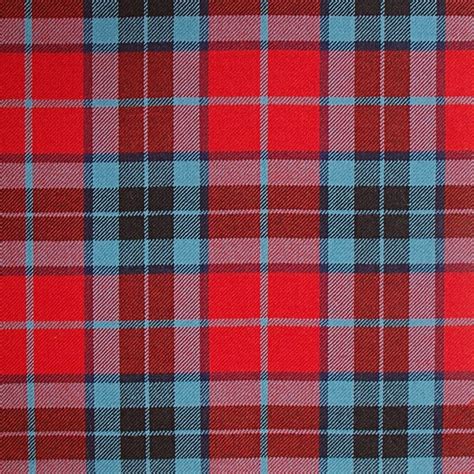 Thomson Red Modern Light Weight Tartan Fabric Lochcarron Of Scotland