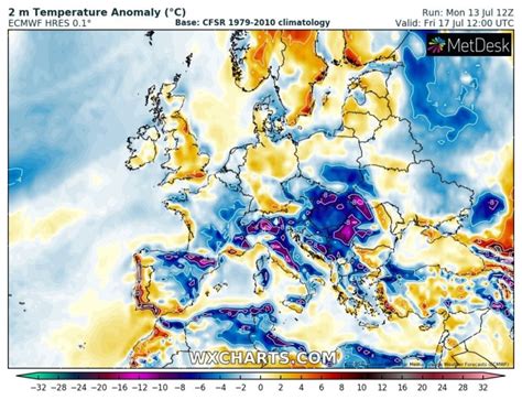 Cold Weather Pattern Over Europe Through Mid July