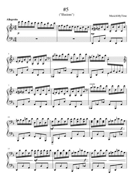 Illusions 5 Sheet Music Musicismytime Piano Solo