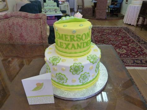 The drive through area always has flowers planted and looks great. 2 tier pea pod baby shower cake - Village Bakery - Tyler ...