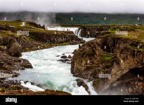Iceland Godafoss Waterfall Stock Photo Alamy