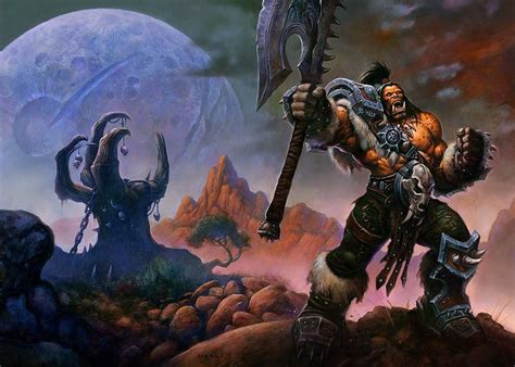 Warcraft Warlords Of Draenor Art Grommash Hellscream By Alex Horley