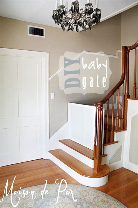Just like the picture in the link shows, the gate works just fine if you have a banister on one side and a wall on the other. DIY Classy Baby Gate - Maison de Pax