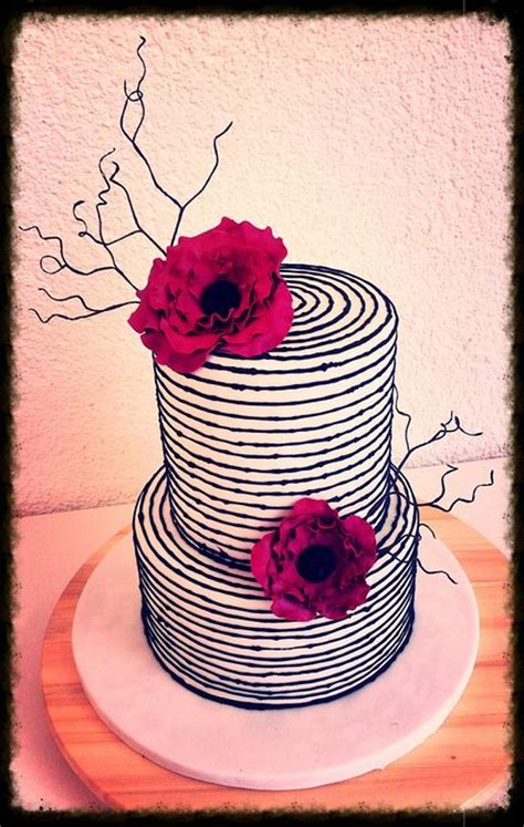 Voted the best wedding cake design in 2017, and published simone taylor on instagram: Black-White-Red Birthday Cake - cake by Simone Barton ...