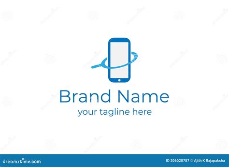 New Mobile App Unique Logo Design Template Stock Vector Illustration