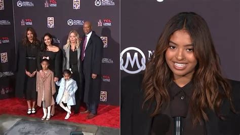 Kobe Bryants Daughter Natalia Offers Heartfelt Tribute At Hollywood Chinese Theatre Ceremony
