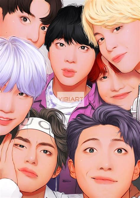 Bts Cute Anime Wallpapers Wallpaper Cave