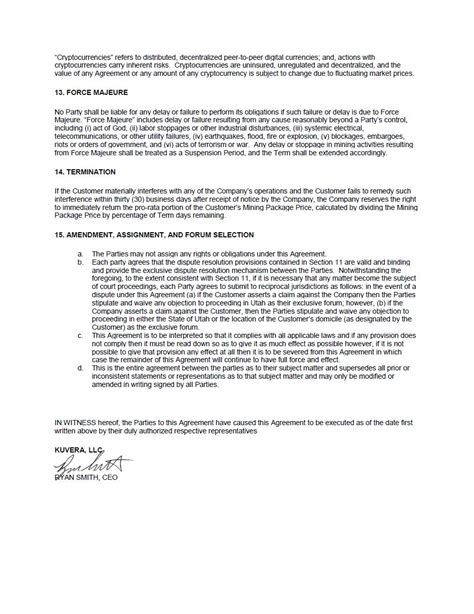 Anyways, this is a subjective matter and varies from one jurisdiction to another. Form of Kuvera, LLC Crypto Mining Agreement | Investview ...