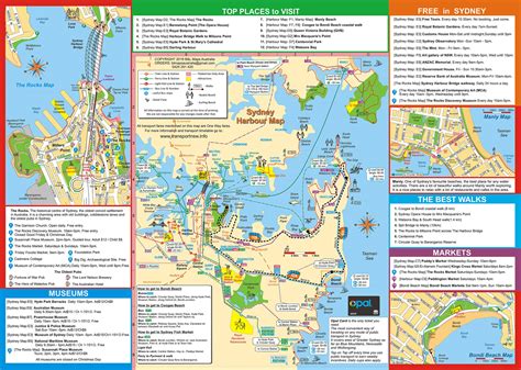 Sydney Sightseeing Map Map Sightseeing Sydney