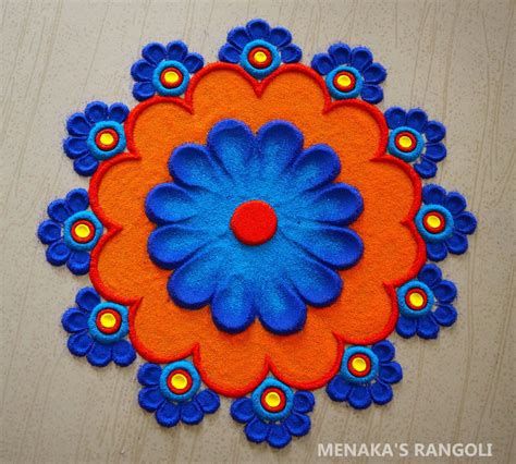 Perfect Rangoli Design For Beginners Easy Color Muggulu Satisfying