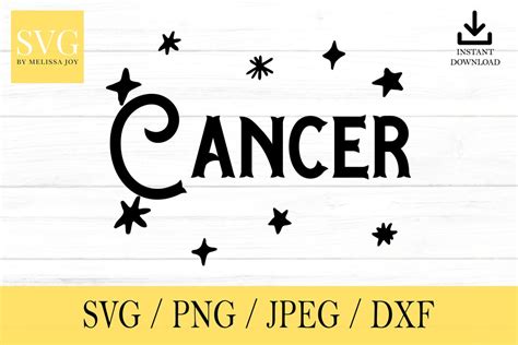 Cancer SVG Horoscope Astrology Svg Png Dxf Jpeg Digital Etsy