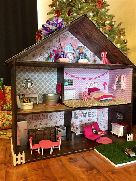 Homemade Diy Dollhouse Under 40 Home Depot Samples Furniture Cardboard Hot Glue Pops