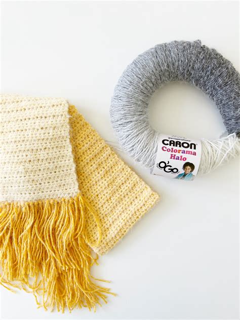 Crochet Caron O Go Colorama Halo Scarf Daisy Farm Crafts