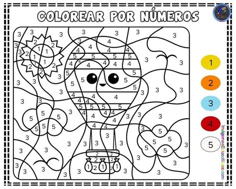 Cuaderno Para Colorear Por NÚmeros Nivel Avanzado Imagenes Educativas
