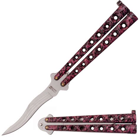 9 Heavy Butterfly Knife Red Balisong Satin Kriss