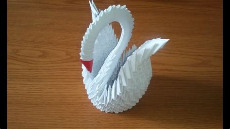 How to make 3D origami swan, part 1 - YouTube