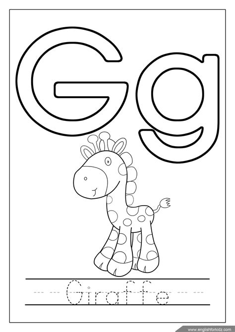 Coloring Pages For Kids Letter G Coloring Pages