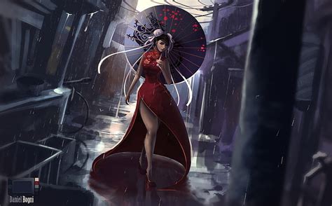 Hd Wallpaper Female Character Holding Umbrella Wallpaper Anime Chun Li Street Fighter