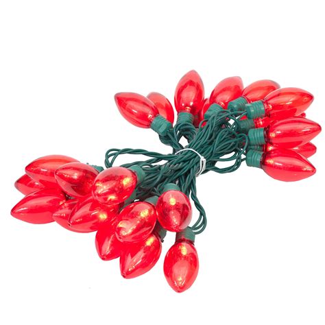Buy Holiday Time 100 Count Red Led C9 Christmas Lights With Green Wire