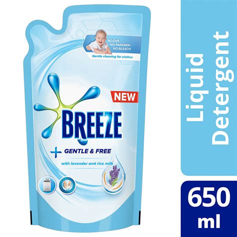 Breeze Liquid Detergent Gentle And Free 650ml Pouch Shopee Philippines