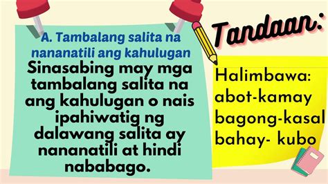 Mga Kahulugan Ng Tambalang Salita