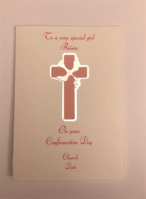 Personalised Confirmation Card For Boy Or Girl Etsy