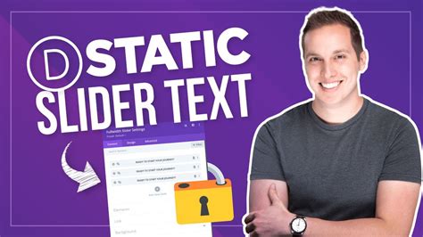 How To Keep The Text On Divi Slider Module Static Youtube