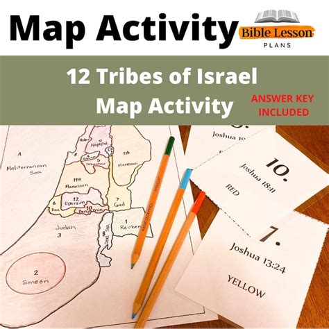 The 12 Tribes Of Israel Map Activity Sunday School Christian School