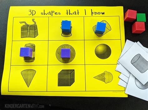 Free Describing 3d Shapes Bingo Game For Kindergarten Kindergartenworks