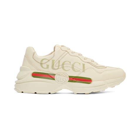 Gucci Rhyton Logo Leather Sneakers Whats On The Star