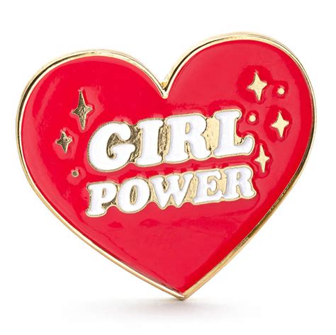 Girl Power Heart Enamel Pin By Postbox Party