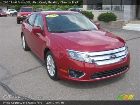 Red Candy Metallic 2010 Ford Fusion Sel Charcoal Black Interior