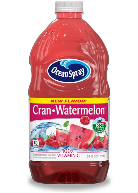 Cran Watermelon Cranberry Watermelon Juice Drink Ocean Spray